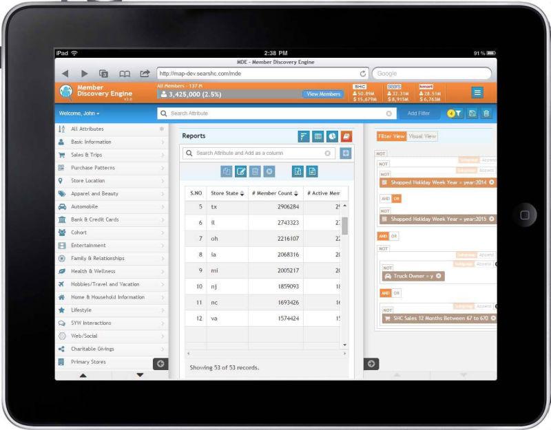Member Discovery Engine - hi-fi dashboard with analytics overview and key metrics