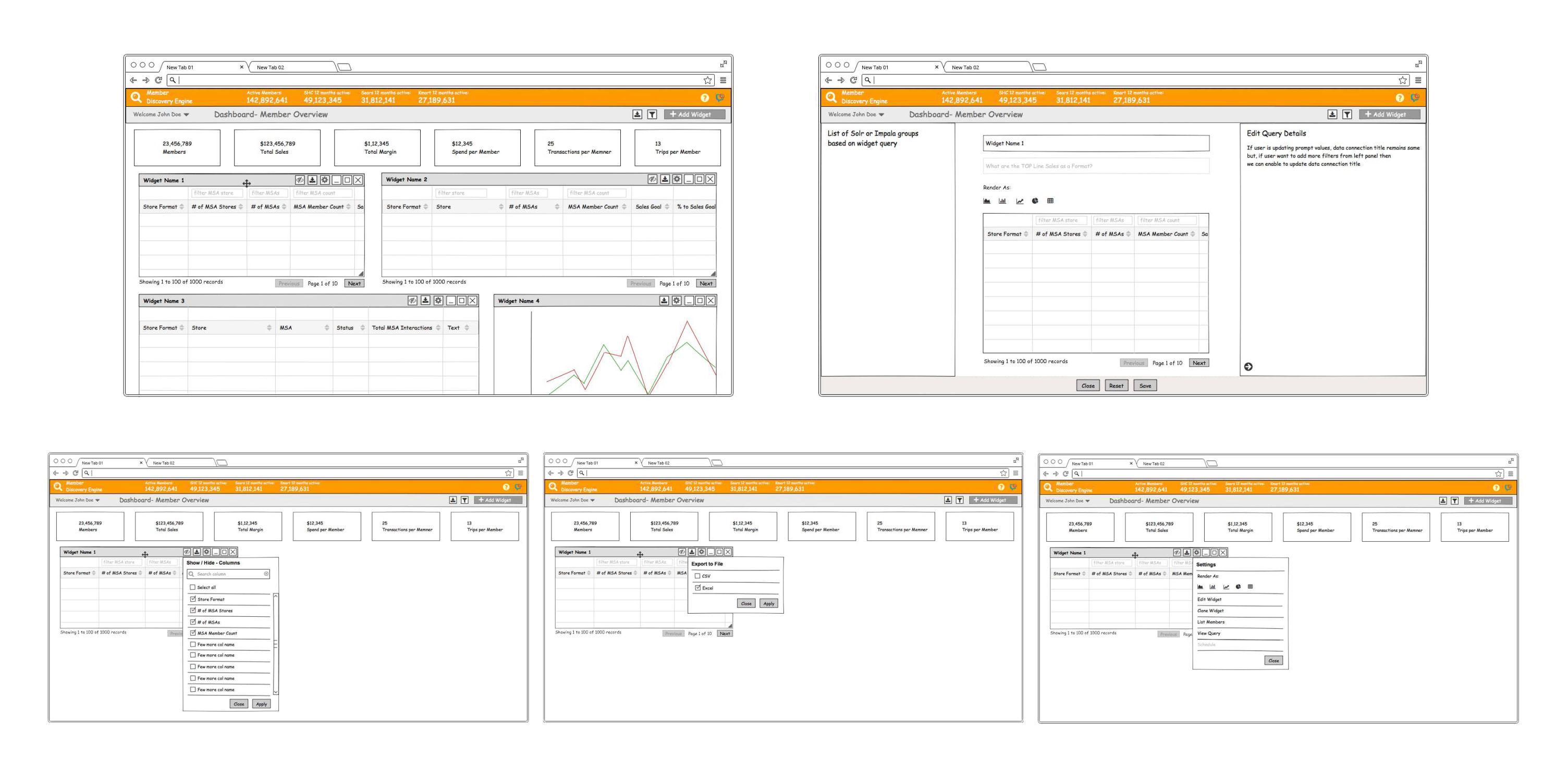 Member Discovery Engine - high-fidelity interface design